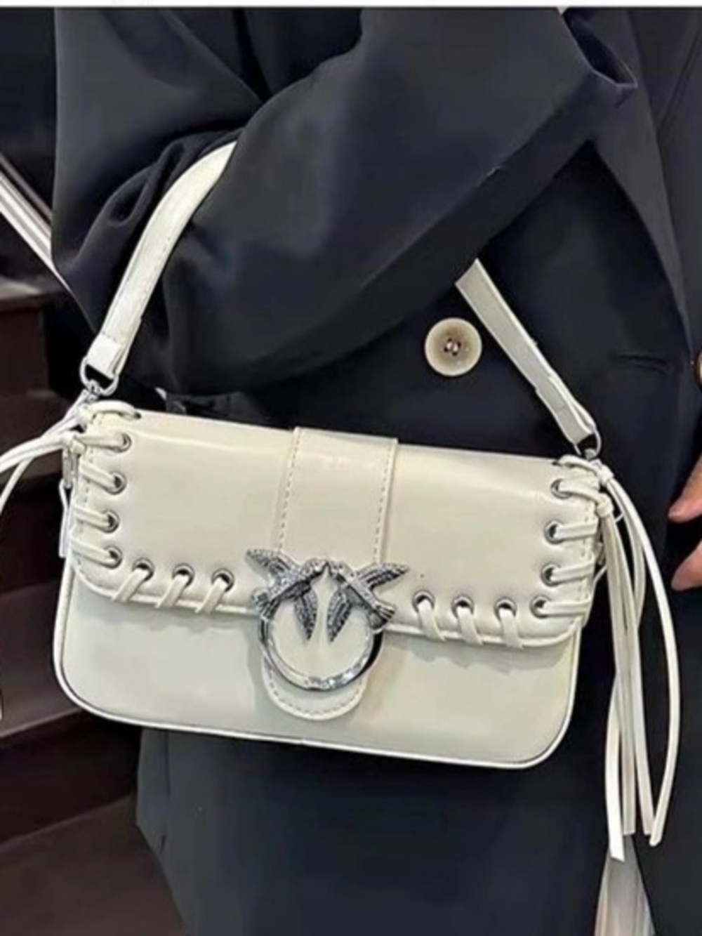 New designer inspired White Crossbody Bag